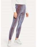 Striped Velvet Leggings