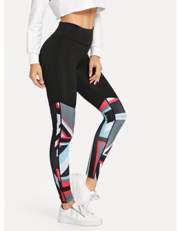 Geometric Print Skinny Leggings