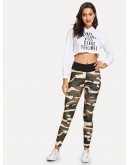 Camo Elastic Waist Leggings