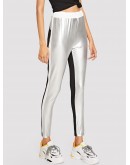 Cut And Sew Metallic Leggings