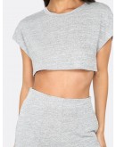 Crop Top With Pocket Wide-leg Pants