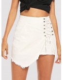 Lace Up Asymmetrical Skirt