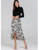 Waist Knot Leopard Print Skirt