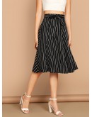 High Waist Striped Skirt