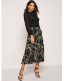 Chain Print Skirt