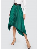 Elastic Waist Asymmetrical Skirt