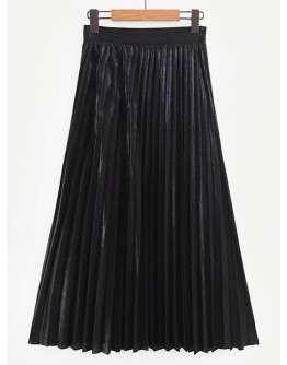 Pleated Solid Skirt