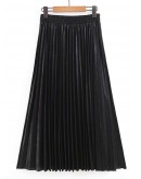 Pleated Solid Skirt