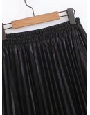 Pleated Solid Skirt