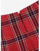 M-slit Plaid Skirt