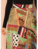 Scarf Print A-line Skirt