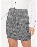 Plaid Bodycon Skirt