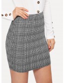 Plaid Bodycon Skirt