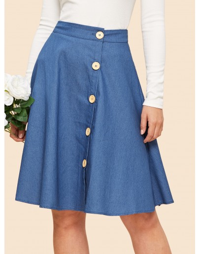 Button Up Circle Skirt