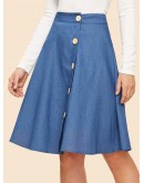 Button Up Circle Skirt