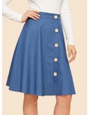 Button Up Circle Skirt