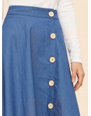 Button Up Circle Skirt