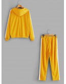 Contrast Tape Sweatshirt With Pants