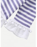 Baby Pom Pom Striped Top With Pants