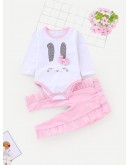 Baby Bow Detail Romper With Pants