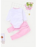 Baby Bow Detail Romper With Pants