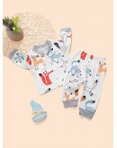 Baby Cartoon Print Top &amp; Pants