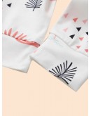 Baby Flamingo Print Top &amp; Pants &amp; Hat