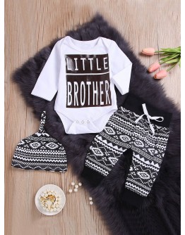 Baby Letter Print Jumpsuit &amp; Pants &amp; Hat