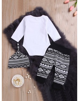 Baby Letter Print Jumpsuit &amp; Pants &amp; Hat