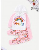 Baby Letter Print Hoodie &amp; Pants