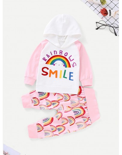 Baby Letter Print Hoodie &amp; Pants