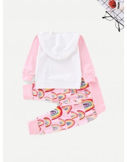 Baby Letter Print Hoodie &amp; Pants