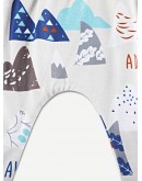 Baby Mountain Print Top &amp; Bow Front Pants &amp; Hat